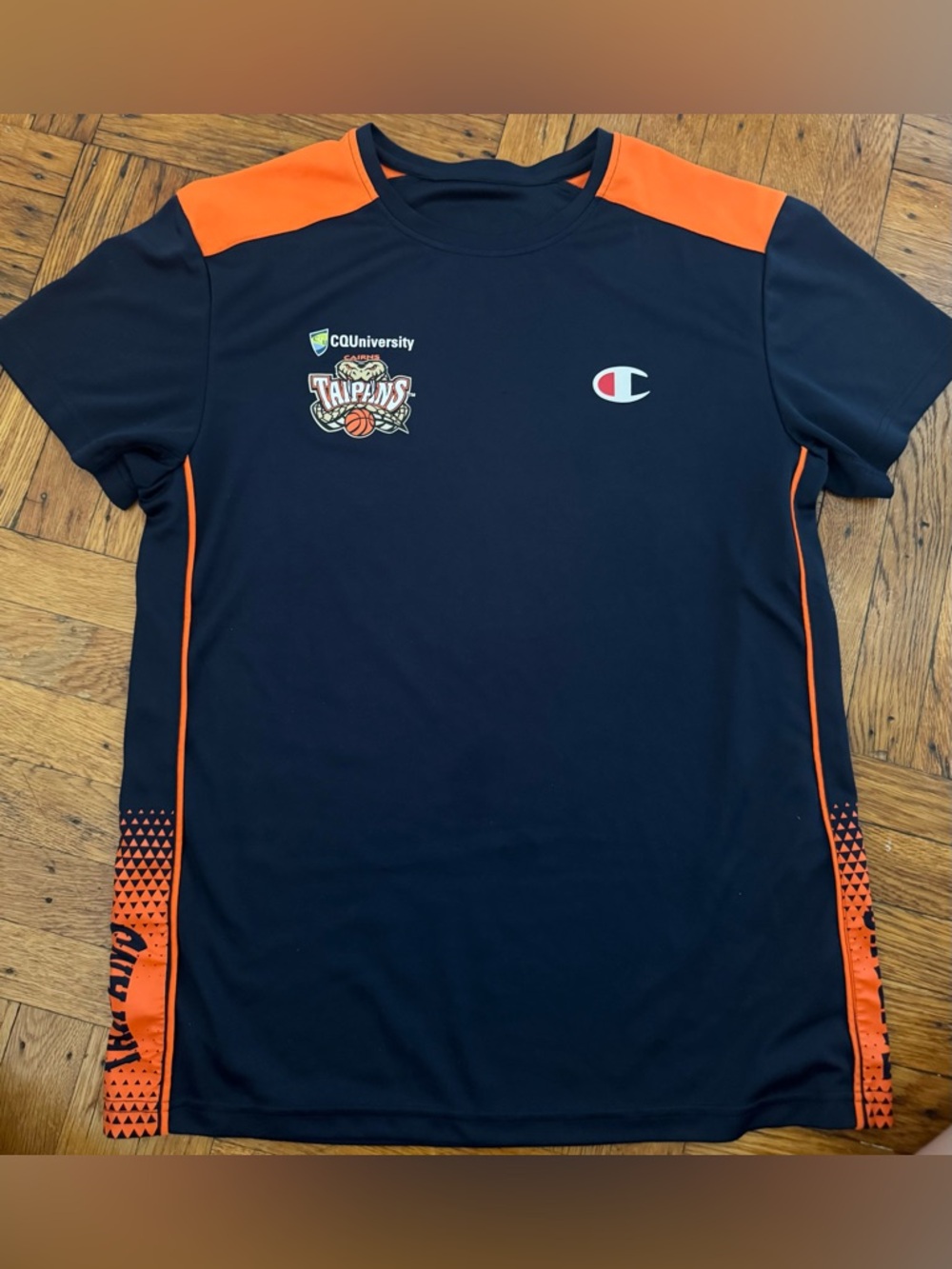 Champion NBL Taipans Navy and Orange Athletic Tee